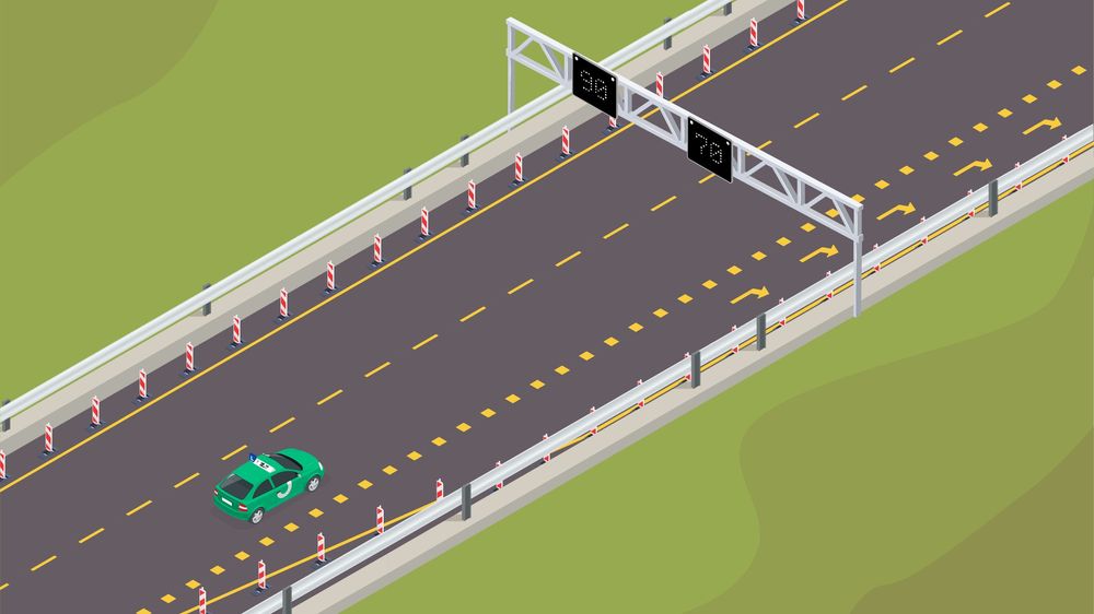 Wegbelijning - strepen op de weg - snelweg